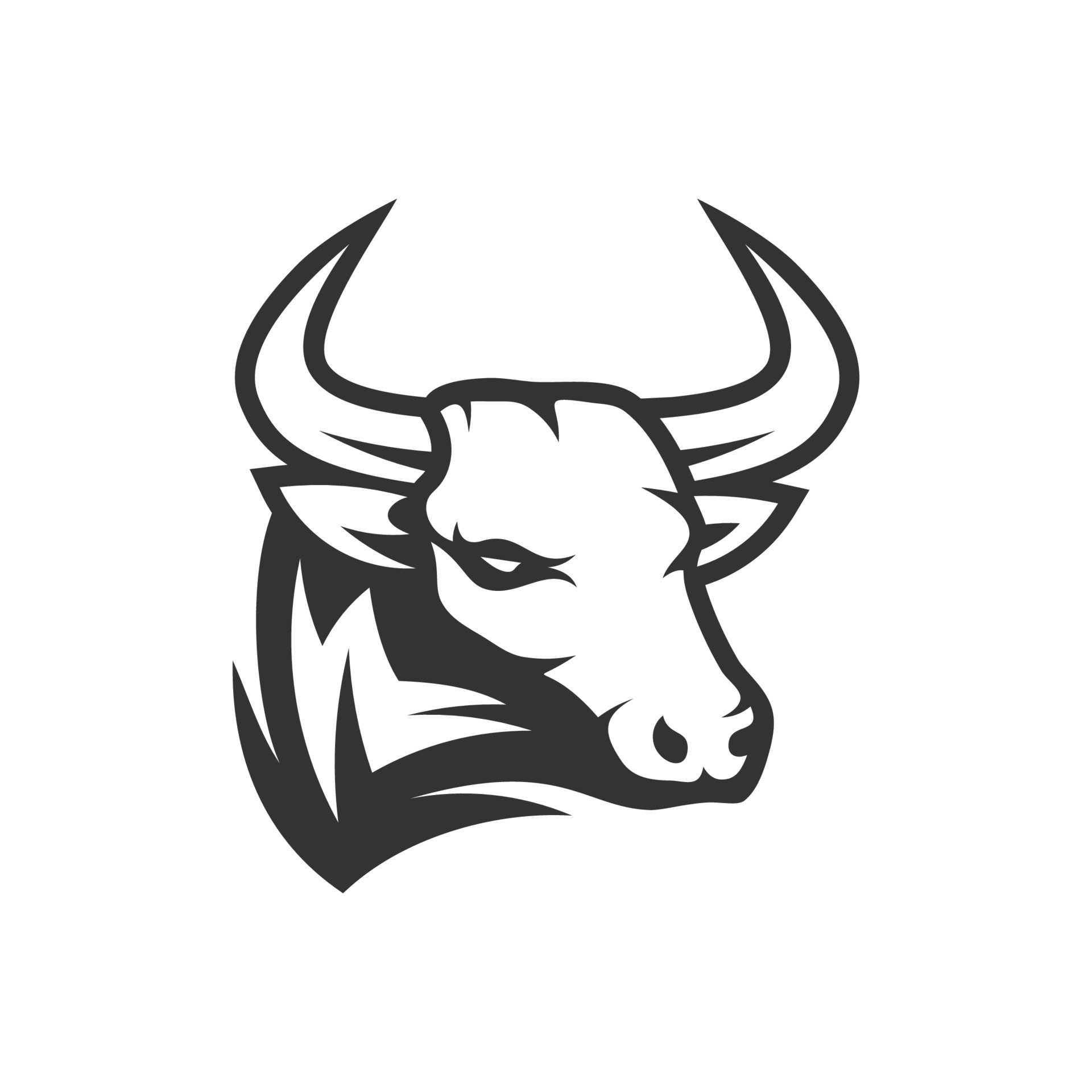 Bull logo vector illustration design, creative and simple design, can