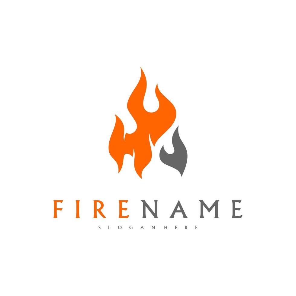 llamas de fuego, iconos de vector de inspiración de diseño de logotipo de fuego