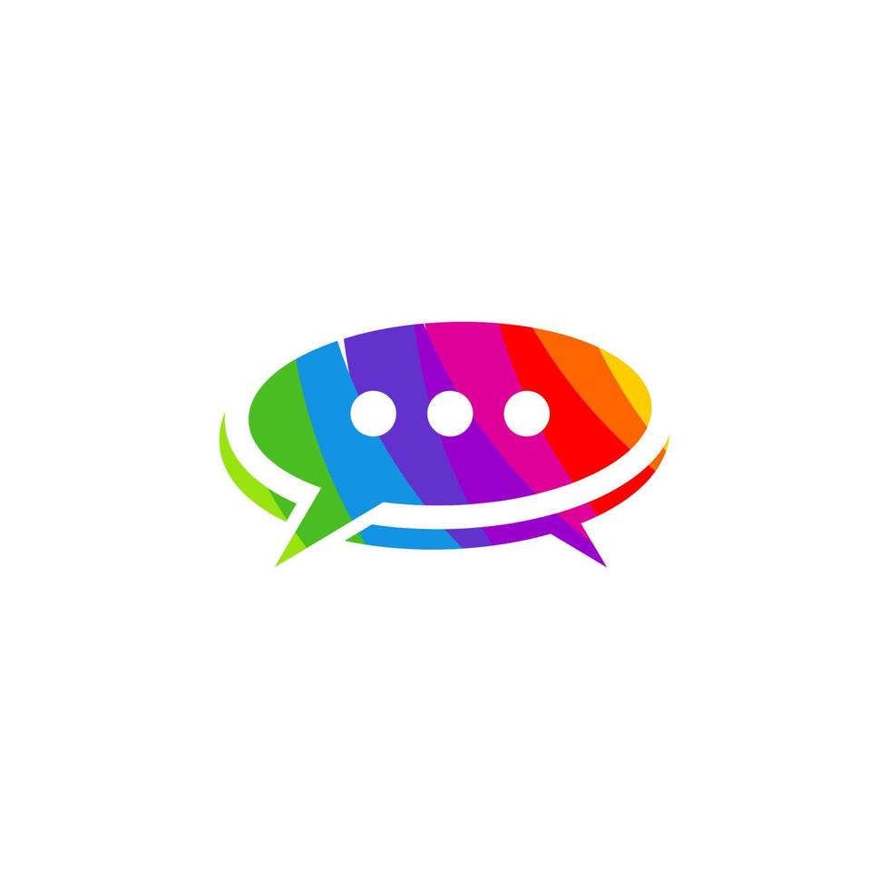 Colorful Chat Logo Template, Creative Chat logo design vector