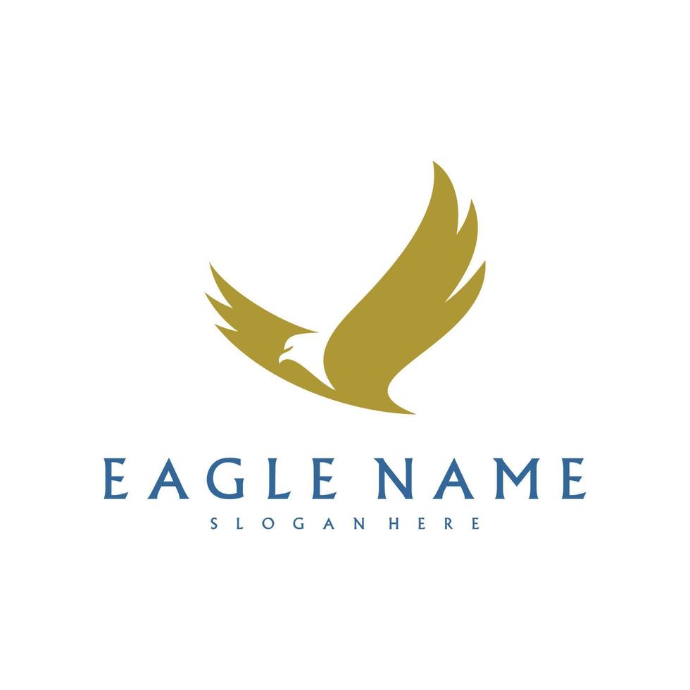 plantilla de vector de diseño de logotipo de águila. símbolo de icono simple