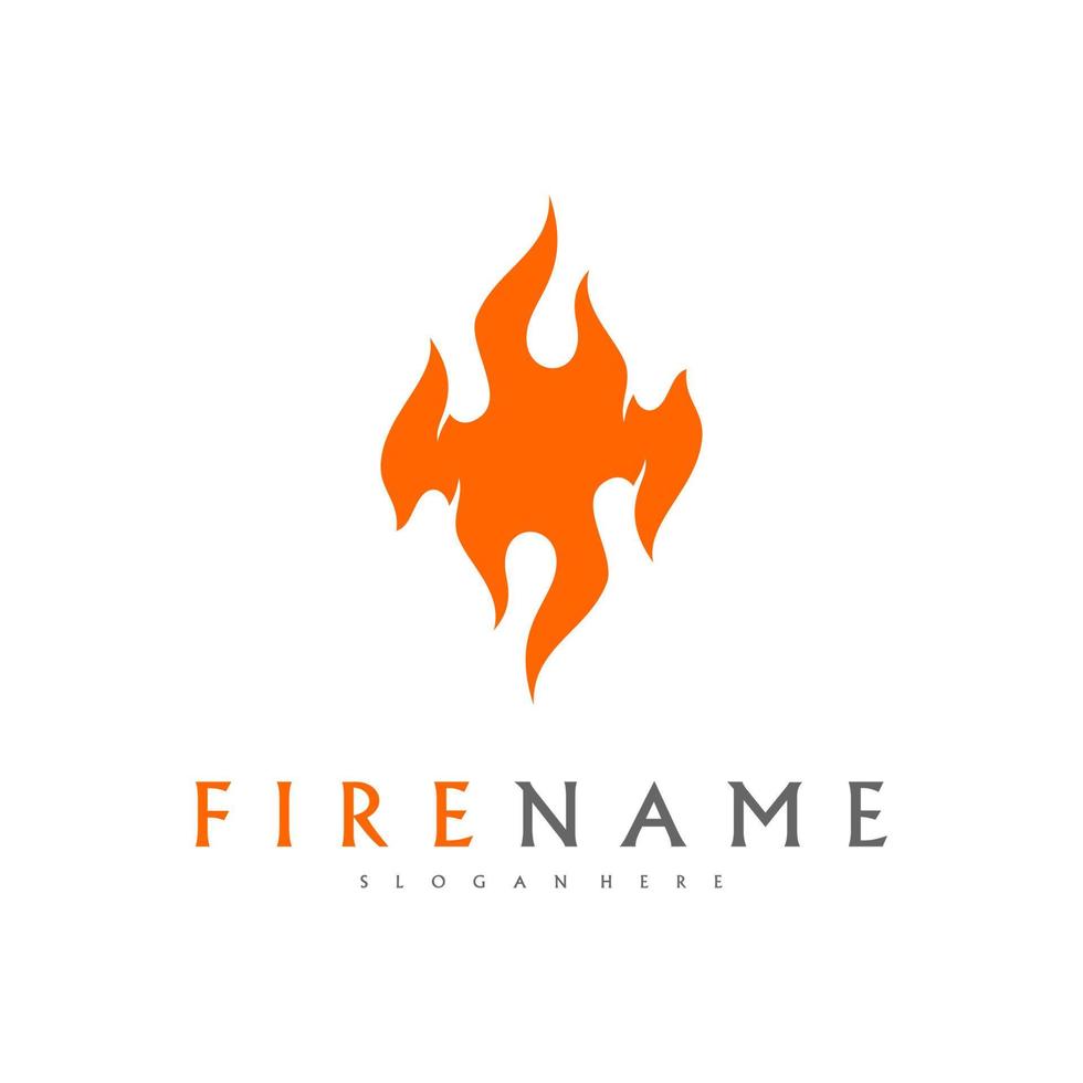 llamas de fuego, iconos de vector de inspiración de diseño de logotipo de fuego