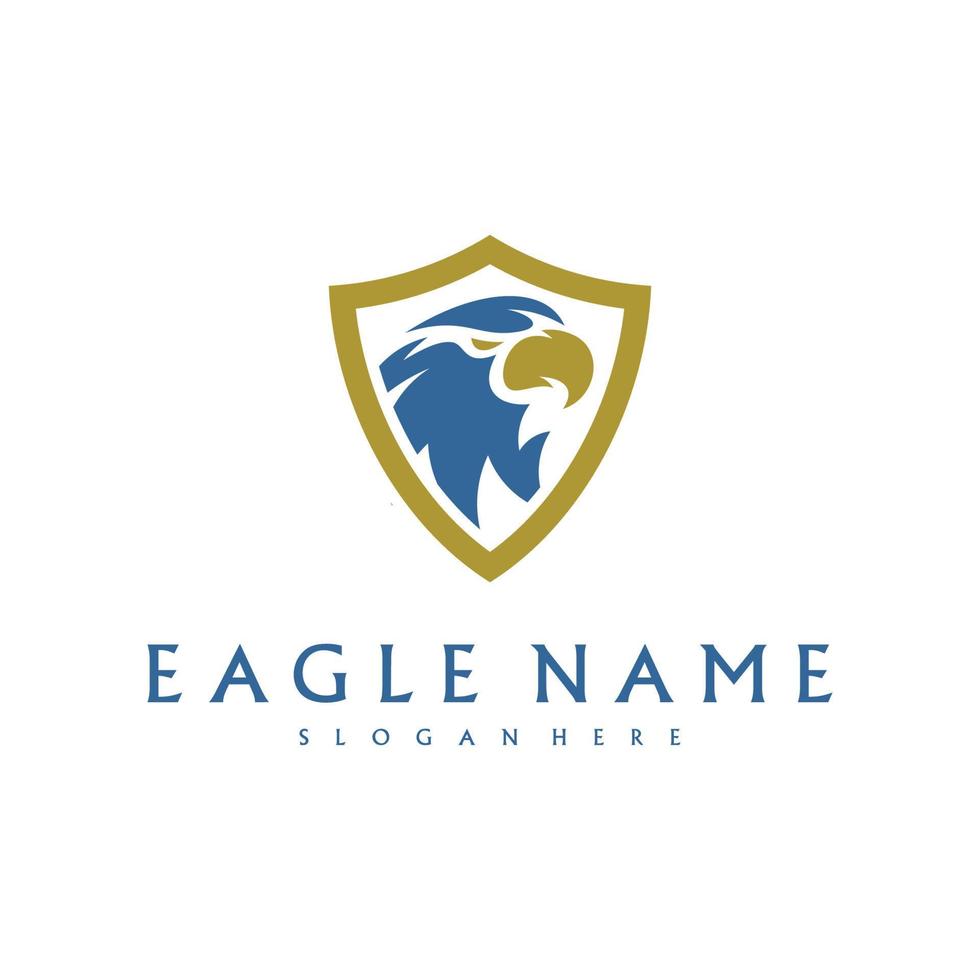 Shield Eagle logo design vector template. Simple icon symbol