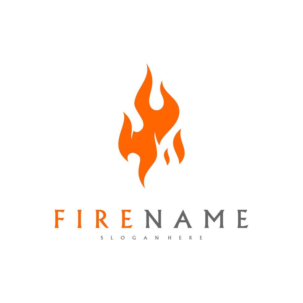 llamas de fuego, iconos de vector de inspiración de diseño de logotipo de fuego