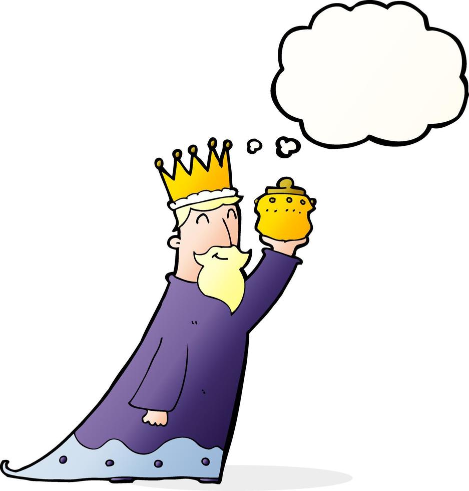 one of the three wise men with thought bubble vector