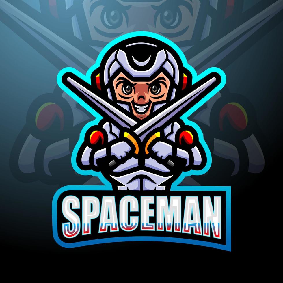 Spaceman mascot design vector