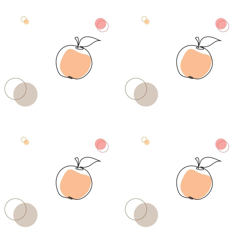 pattern with apple abstract vector