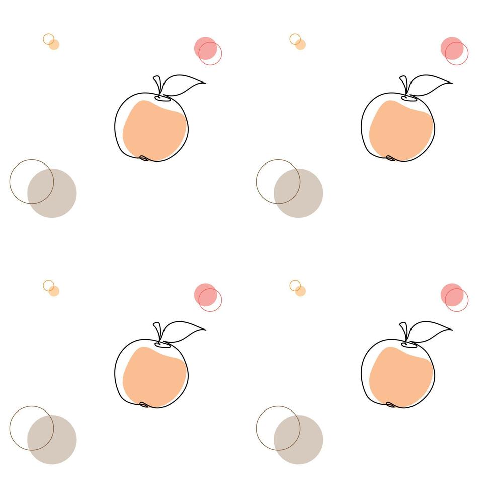 pattern with apple abstract vector