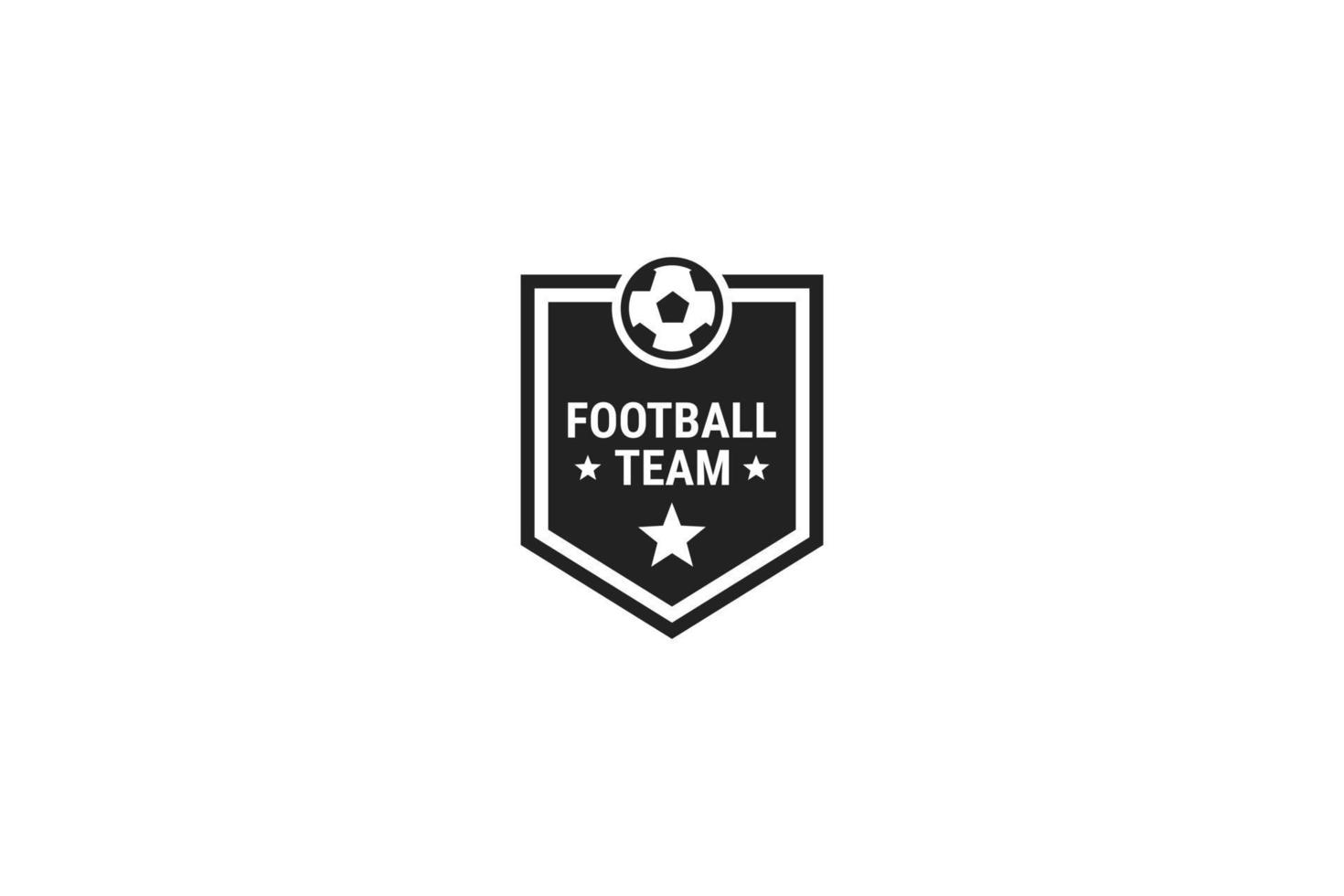idea de ilustración de diseño de logotipo de fútbol de fútbol plano vector