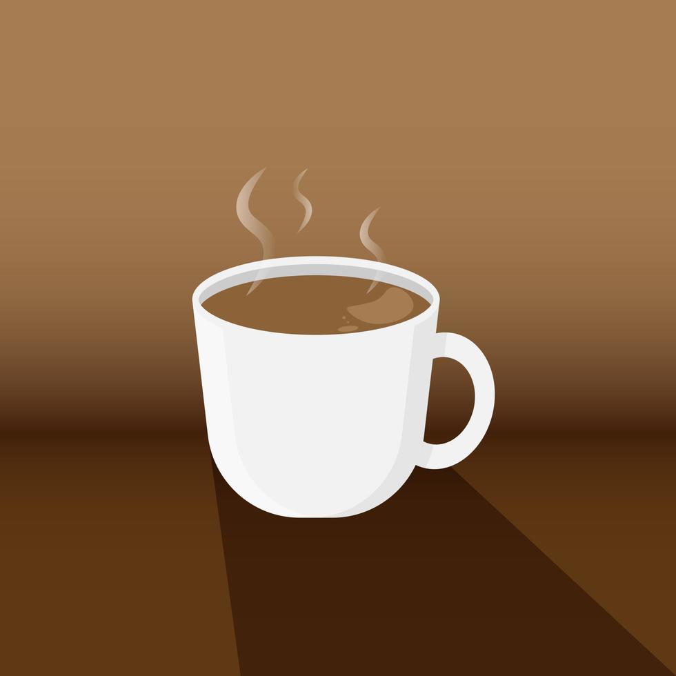 cup of coffee with shadow vector