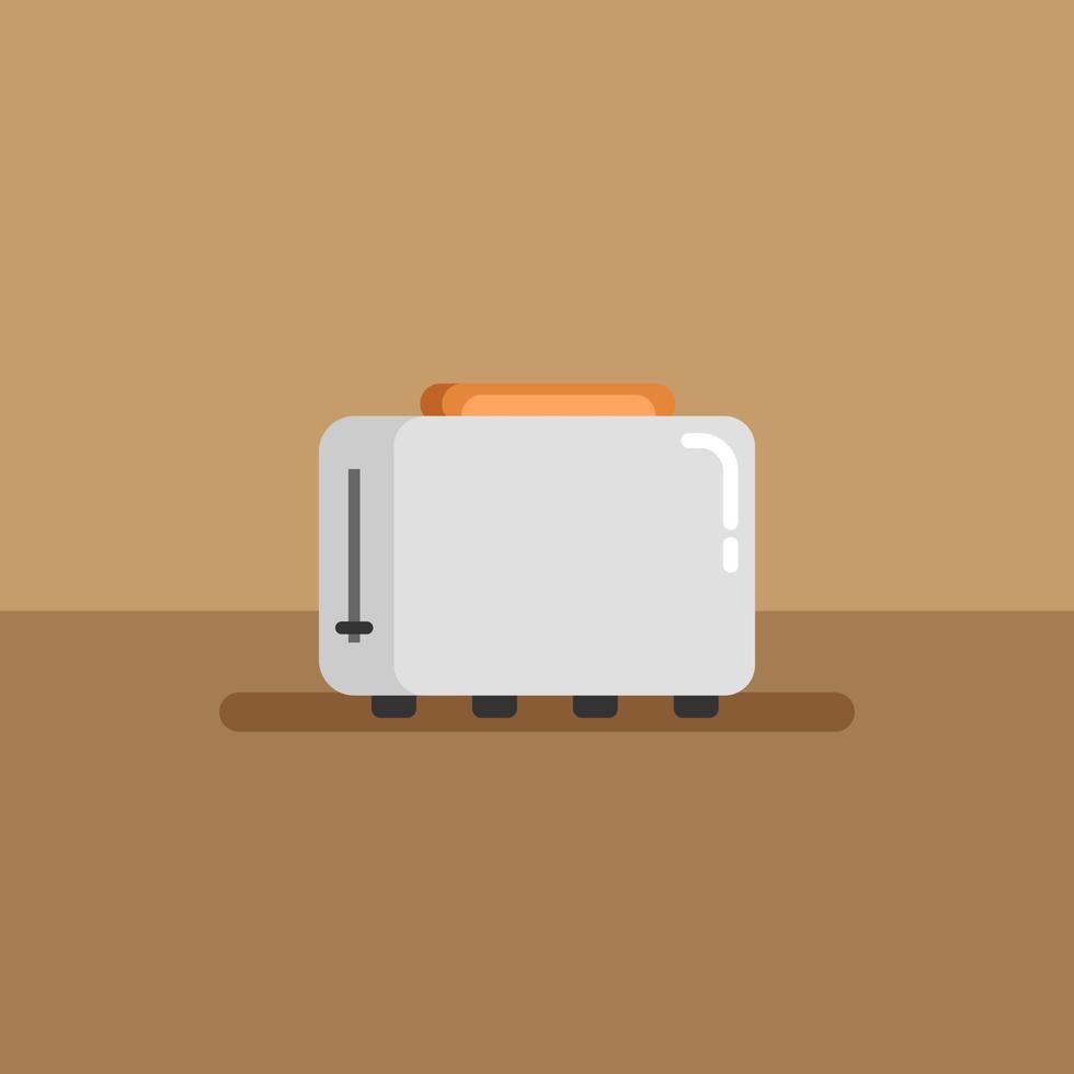Bread Machine with brown bread vector