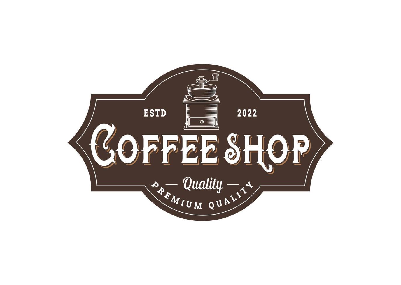 coffee shop retro logo vintage vector