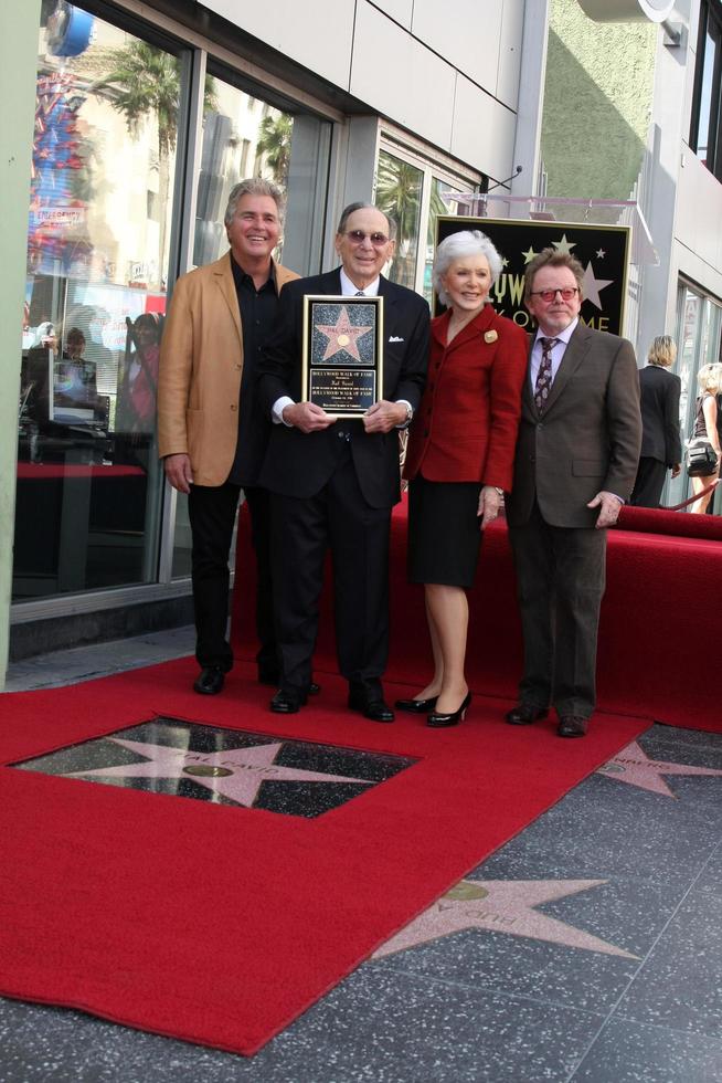 LOS ANGELES, OCT 14 -  Steve Tyrell, Hal David  and Wife, Paul Williams at the Ceremony to Bestow a Star on the Hollywood Walk of Fame for Hal David at the Musicians Institute on October 14, 2011 in Los Angelees, CA photo