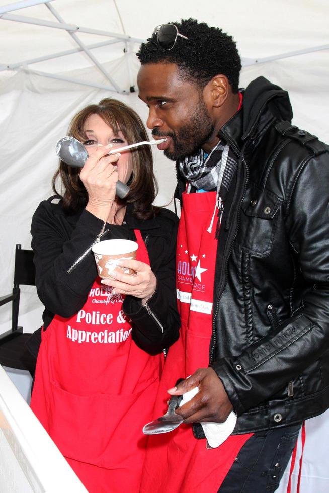 LOS ANGELES, NOV 18 -  Kate Linder, Darius McCrary arrives at the 2010 Hollywood Chamber of Commerce Fire Dept  and Police Appreiciation Luncheon at Wilcox Police Station on November 18, 2010 in Los Angeles, CA photo