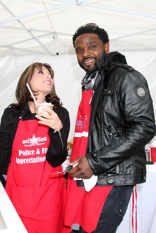 LOS ANGELES, NOV 18 -  Kate Linder, Darius McCrary arrives at the 2010 Hollywood Chamber of Commerce Fire Dept  and Police Appreiciation Luncheon at Wilcox Police Station on November 18, 2010 in Los Angeles, CA photo