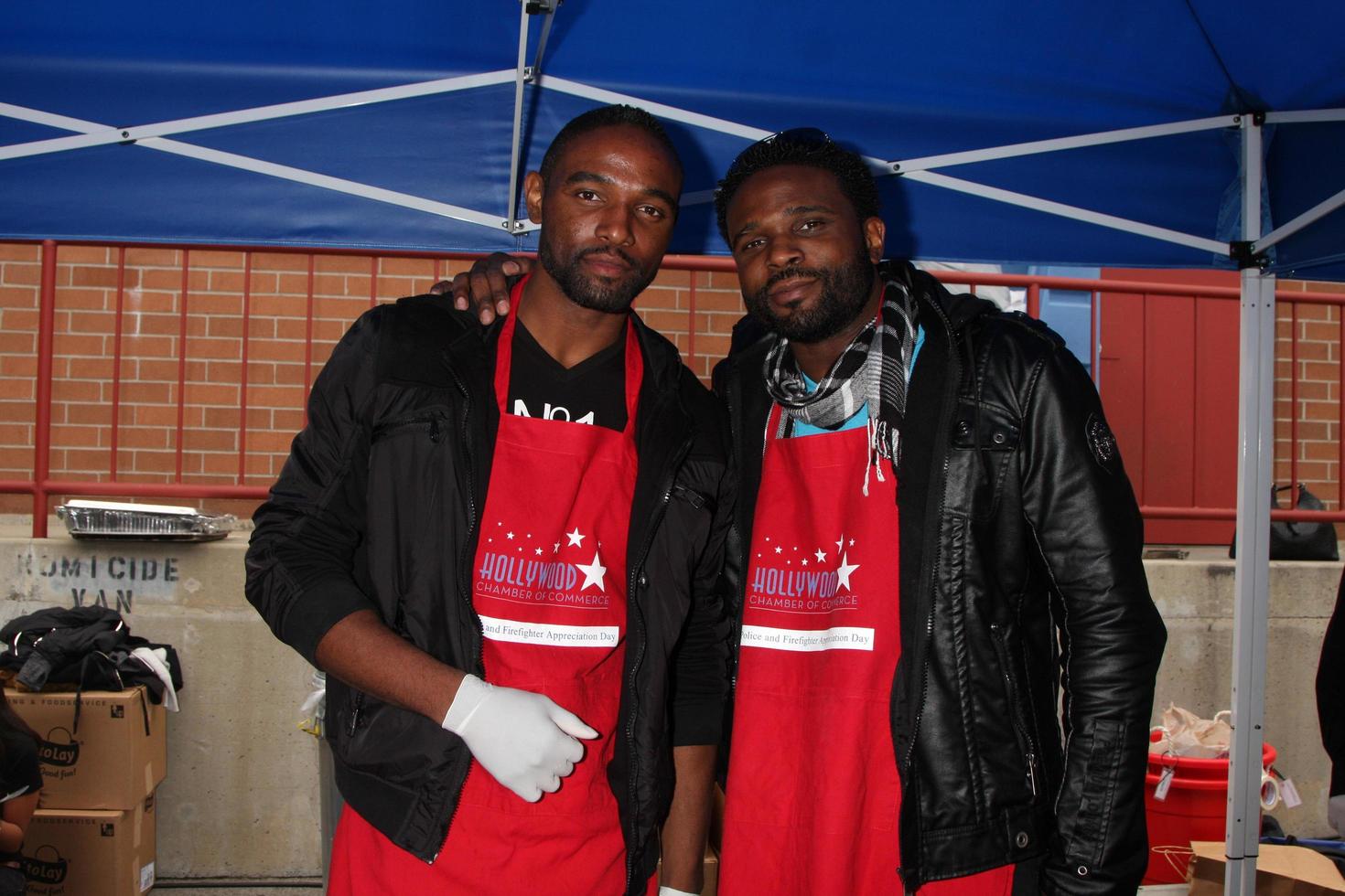 LOS ANGELES, NOV 18 -  Donovan McCrary, Darius McCrary  Brothers  arrives at the 2010 Hollywood Chamber of Commerce Fire Dept  and Police Appreiciation Luncheon at Wilcox Police Station on November 18, 2010 in Los Angeles, CA photo