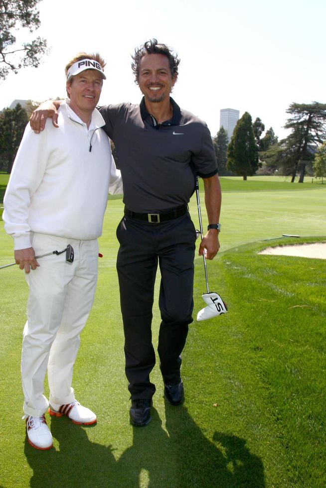 LOS ANGELES, APR 15 -  Jack Wagner, Benjamin Bratt at the Jack Wagner Celebrity Golf Tournament benefitting the Leukemia  and Lymphoma Society at the Lakeside Golf Club on April 15, 2013 in Toluca Lake, CA photo