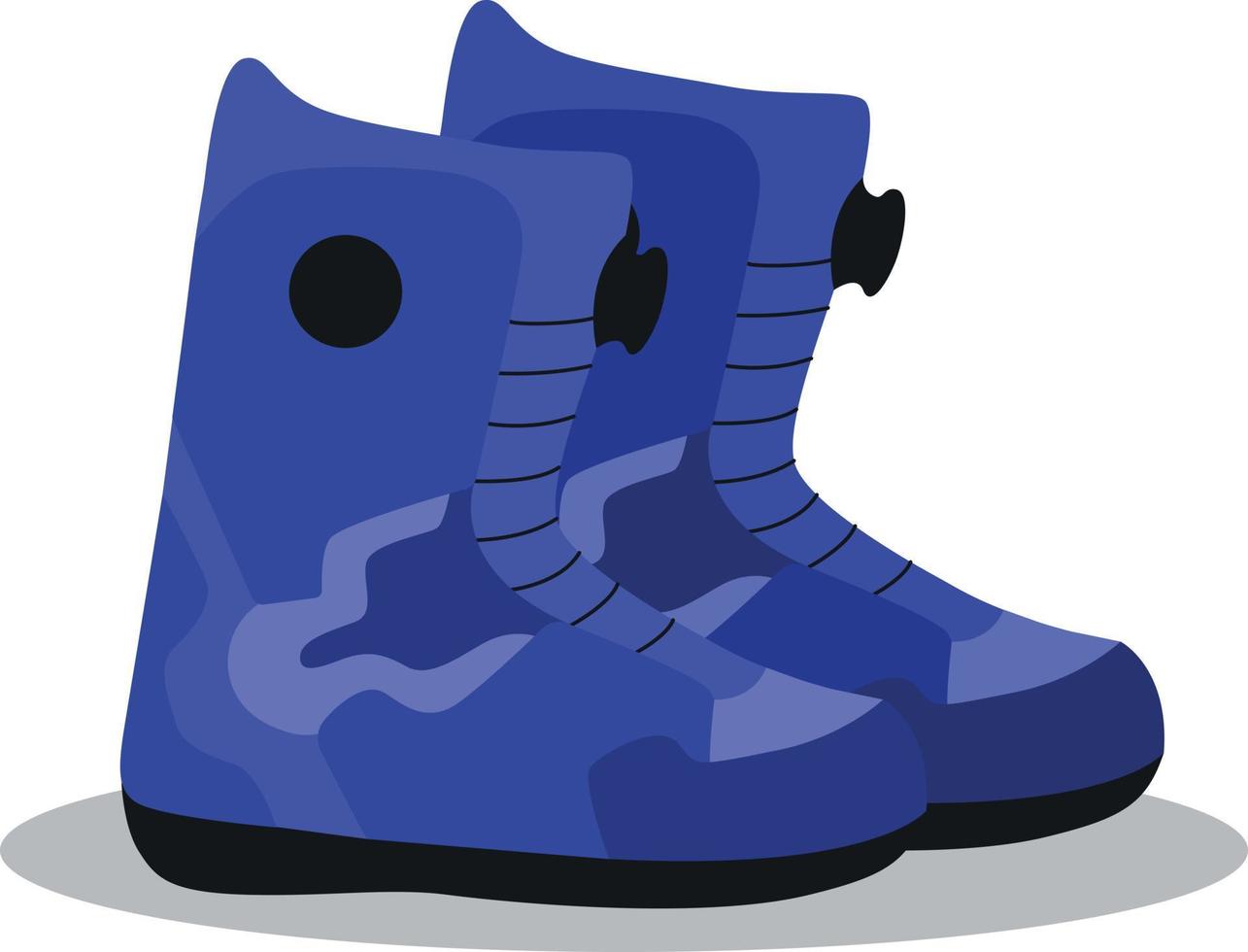 Snowboard Boots. Specialized shoes for snowboarders. Winter sport. Winter activity. vector