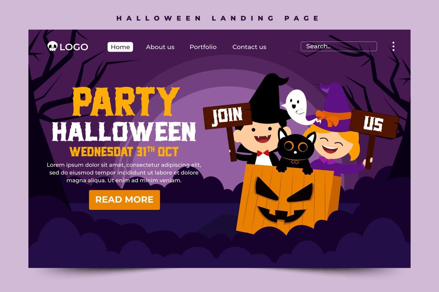 Halloween graphic design simple and elegant template that is easy to customize vector
