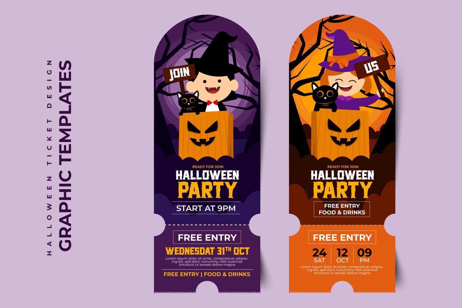 Halloween graphic design simple and elegant template that is easy to customize vector