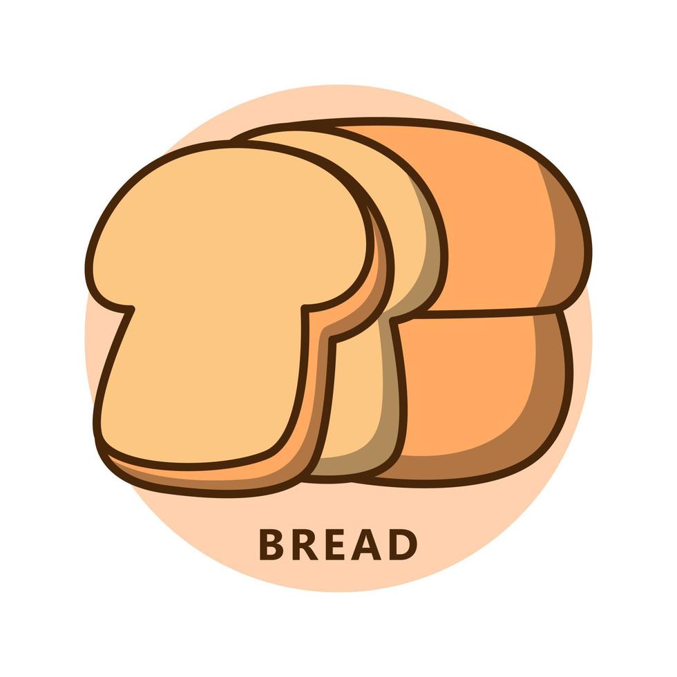 dibujos animados de ilustración de menú de desayuno de pan. logotipo de  comida y bebida. icono de panadería y pastelería 12346035 Vector en Vecteezy