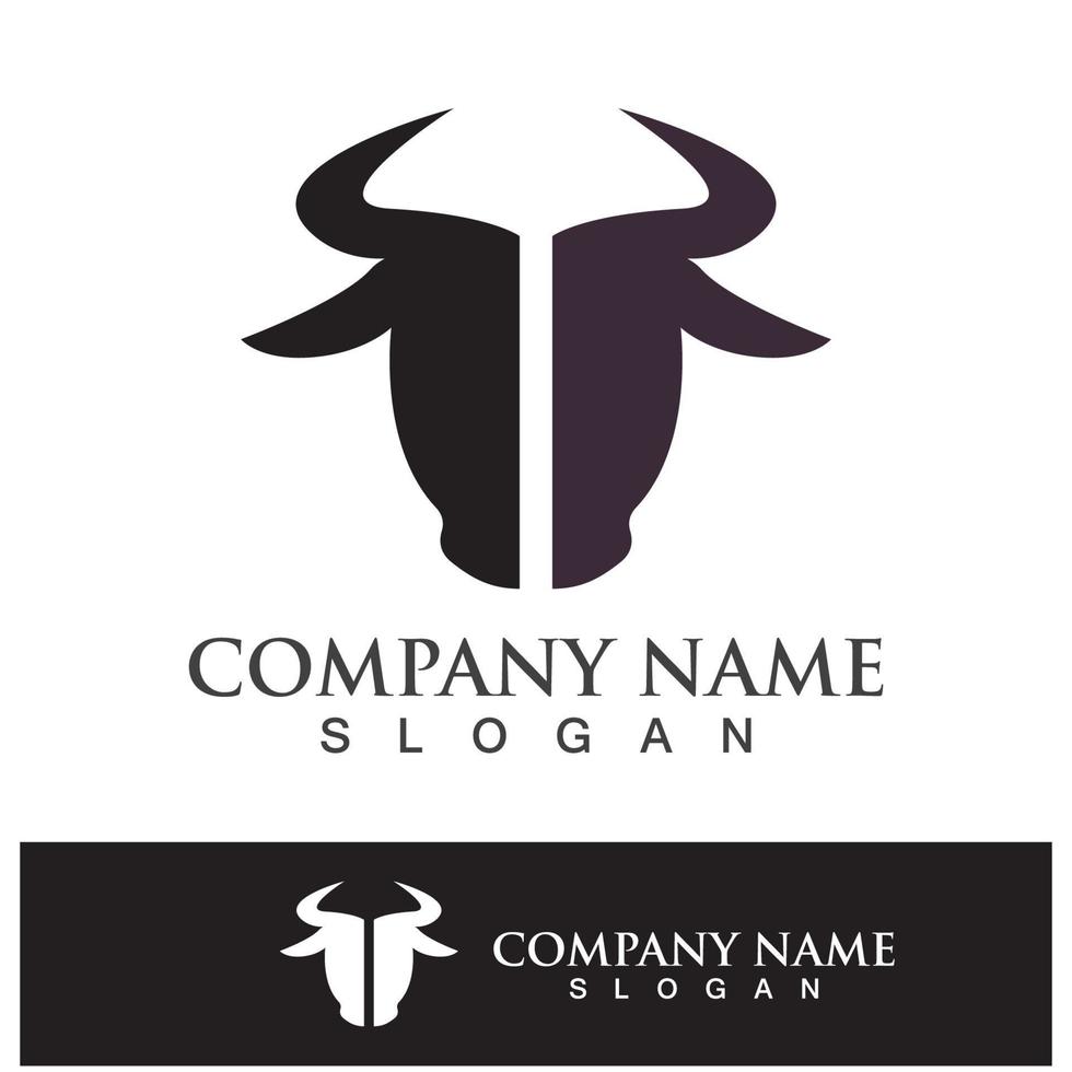 Bull head logo vector icon