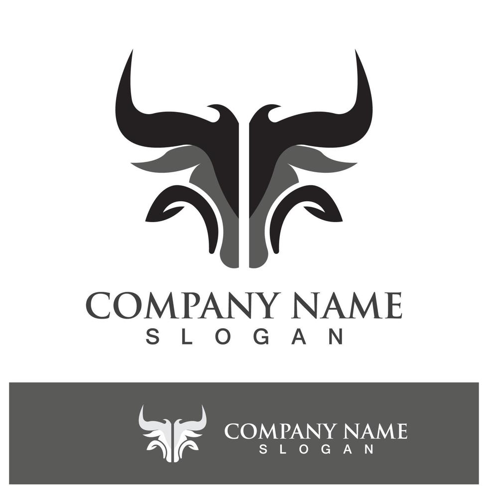 Bull head logo vector icon