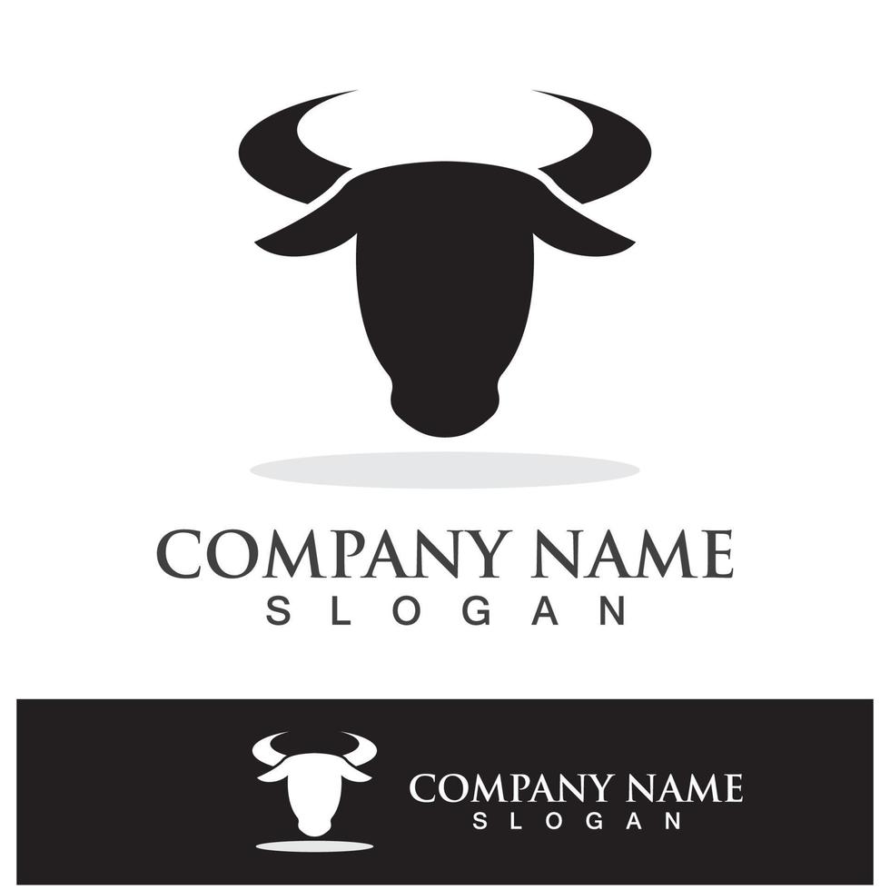 Bull head logo vector icon