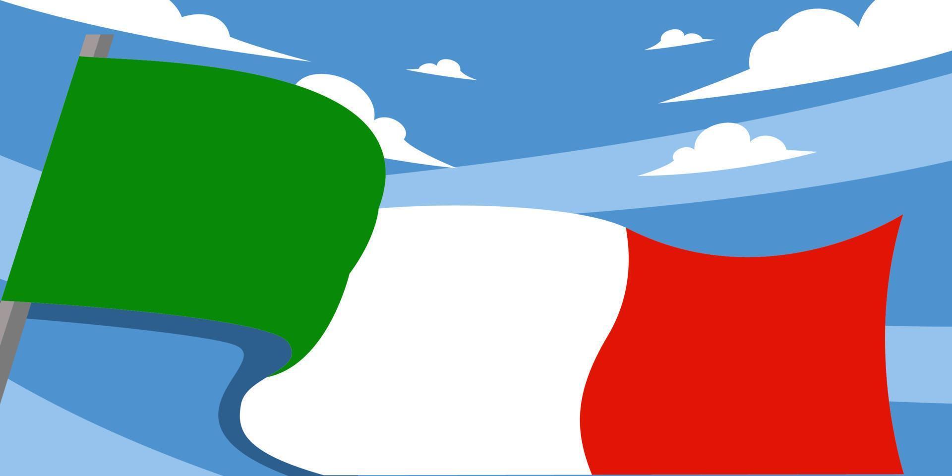 Italy Flag Vector Background Design Templates