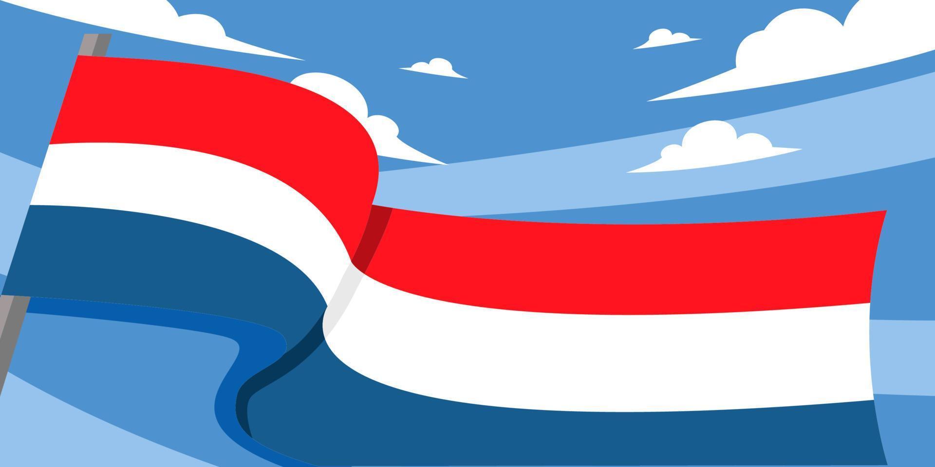 Netherlands Flag Vector Background Design Templates