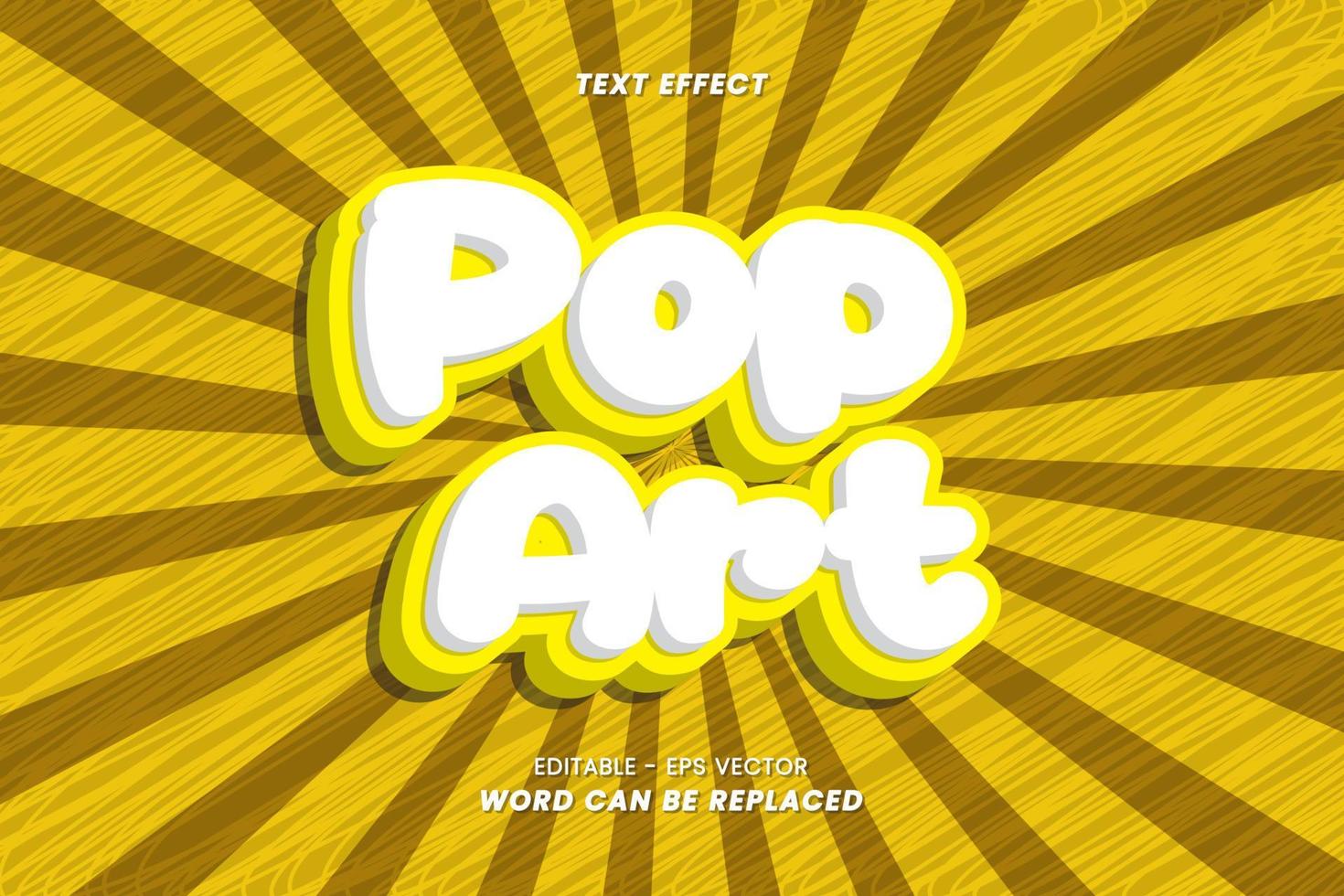 Text Effect - Pop Art Words with Retro Theme, Text Can be changed via Using Effects in Graphic Style settings. vector