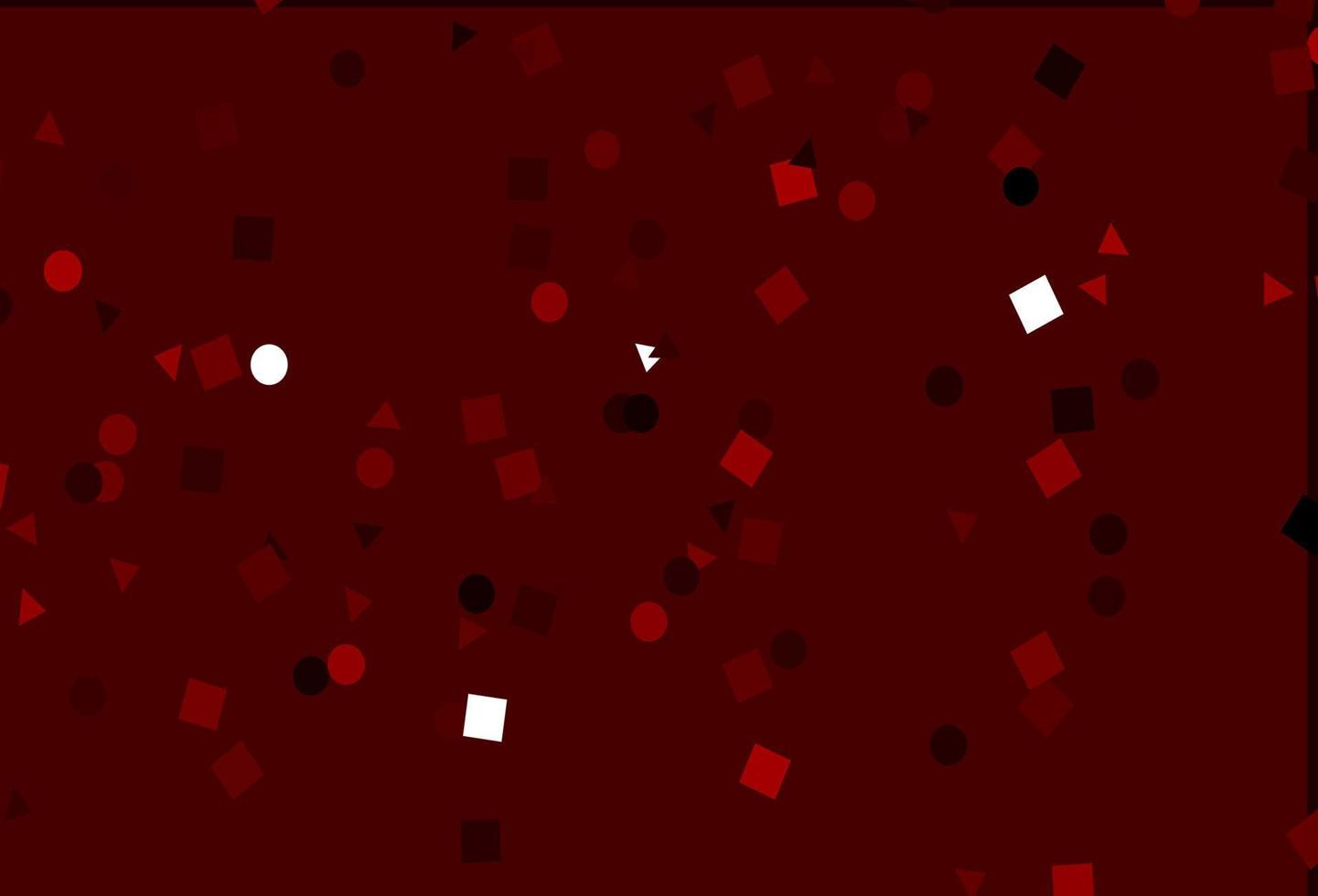 textura de vector rojo claro en estilo poli con círculos, cubos.