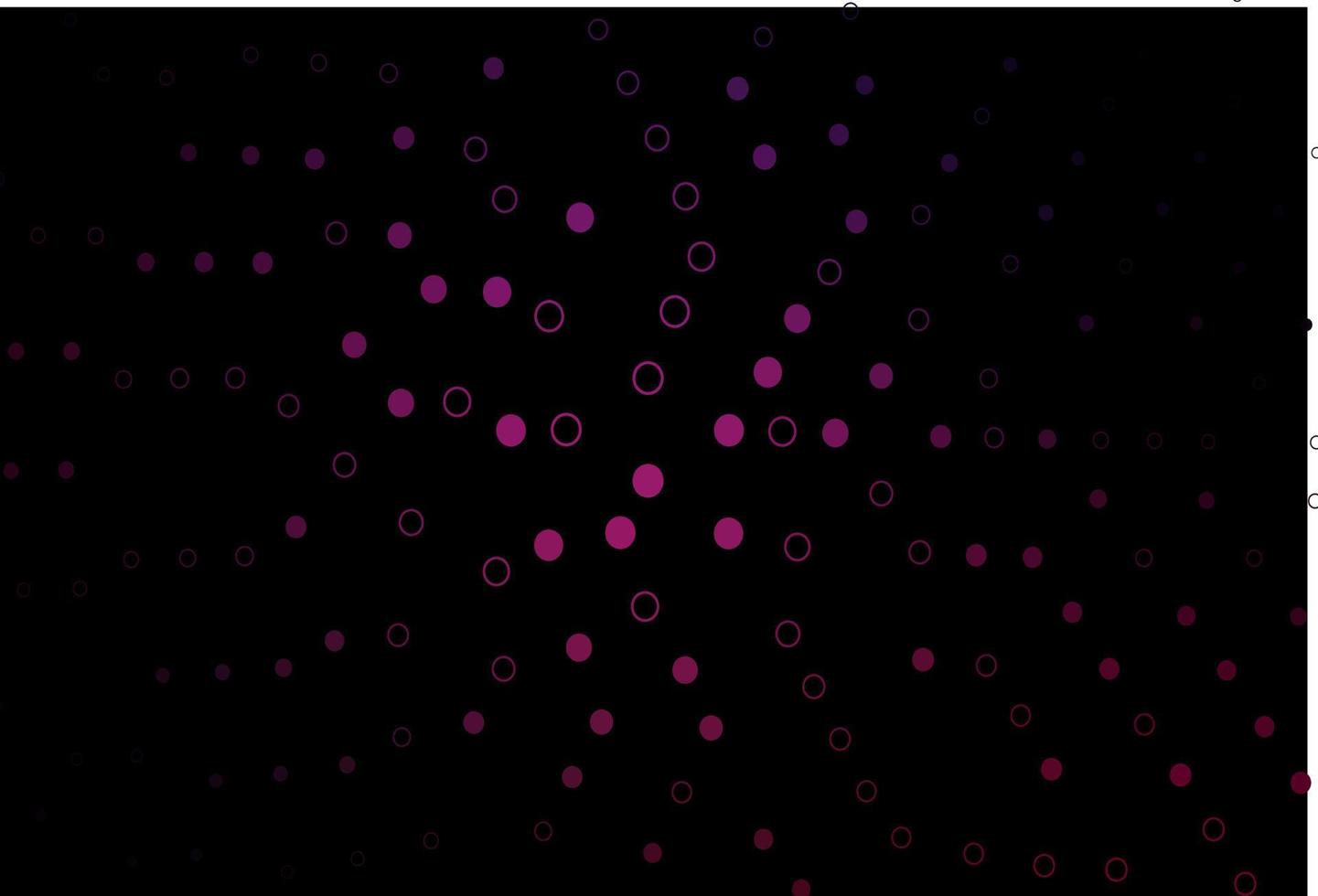 diseño vectorial de color rosa oscuro con formas circulares. vector