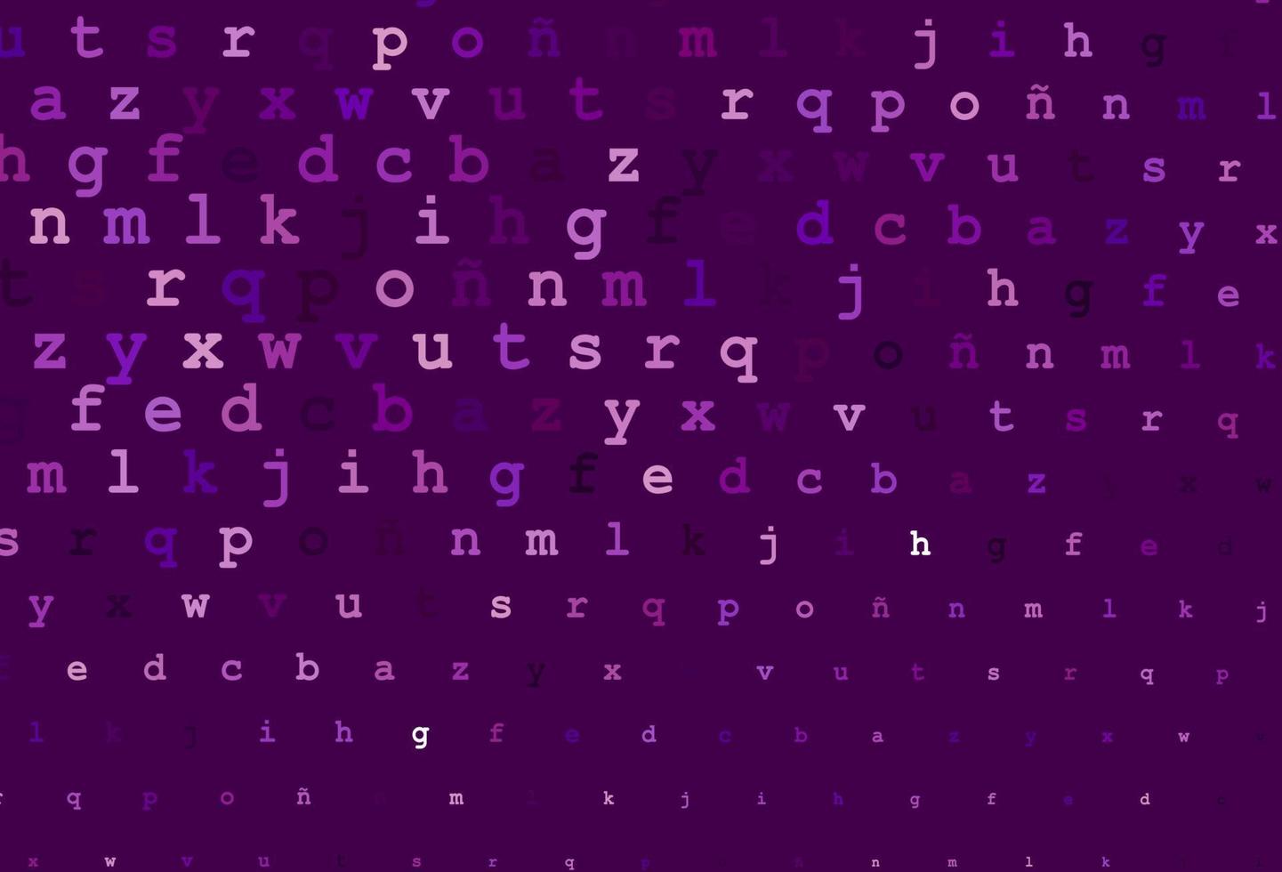 Dark purple vector cover with english symbols.