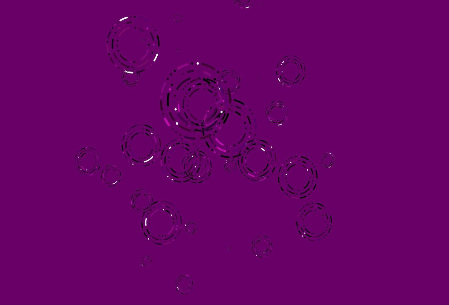 Light Purple vector background with bubbles.
