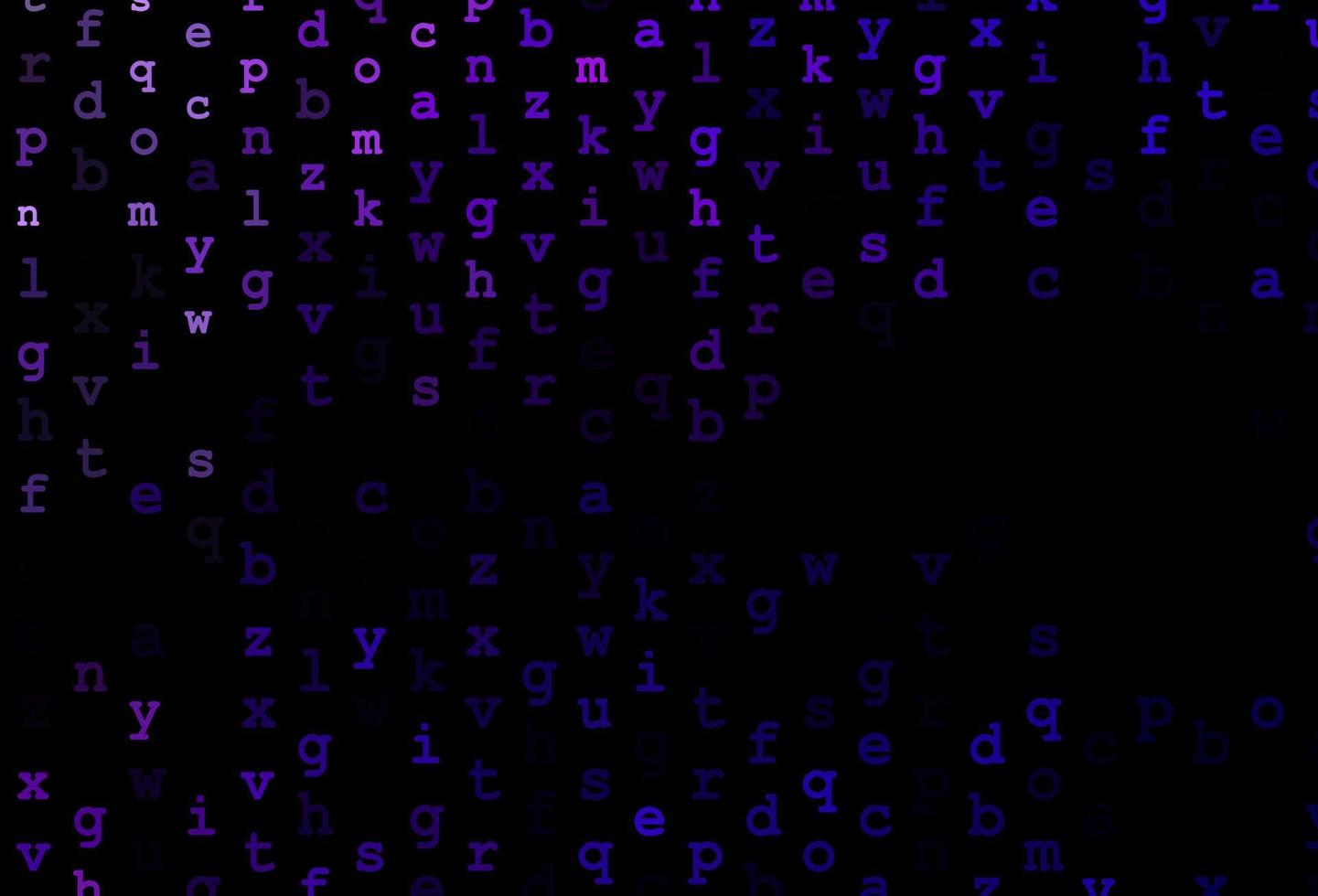 Dark purple vector pattern with ABC symbols.