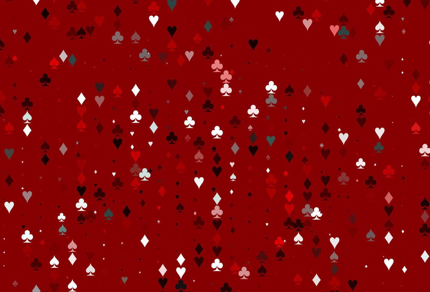 Light Red vector pattern with symbol of cards.
