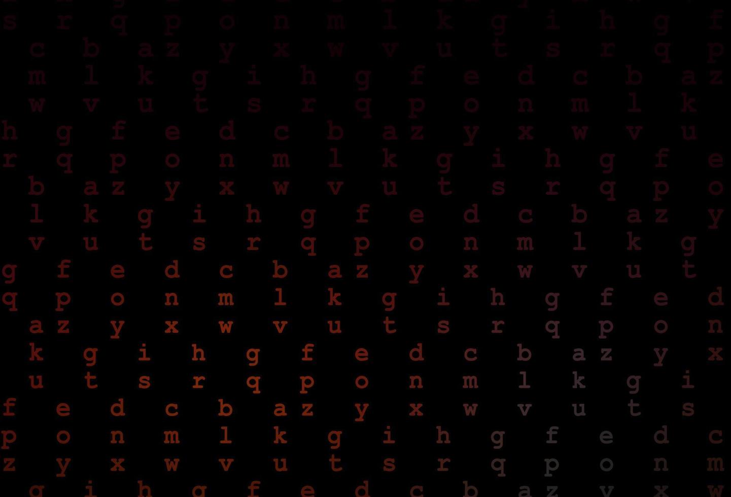 plantilla de vector rojo oscuro con letras aisladas.