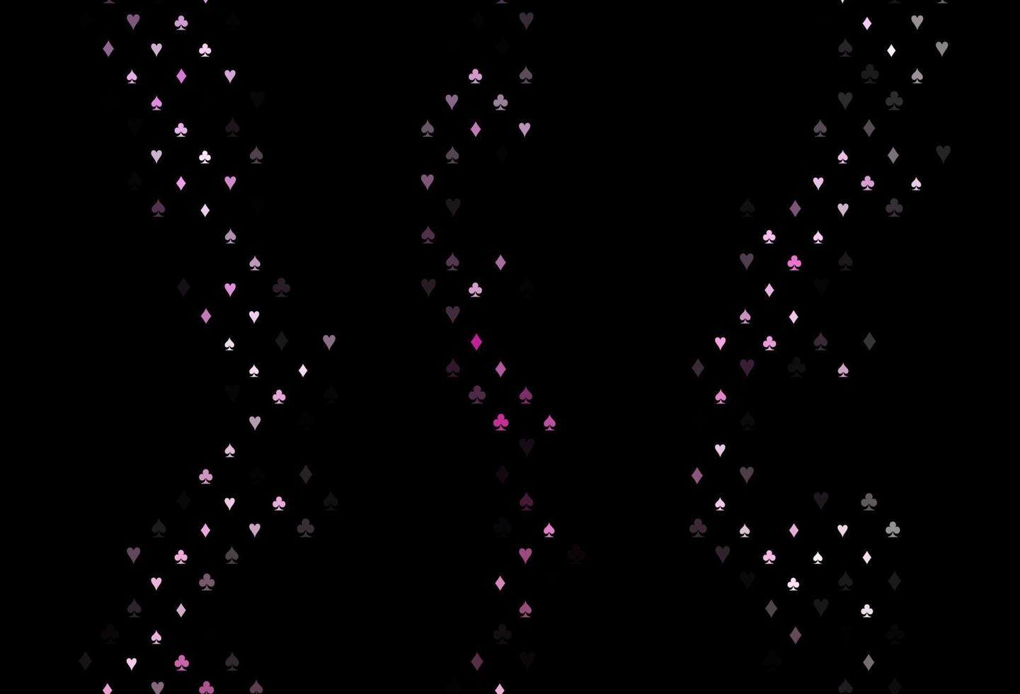 Dark pink vector pattern with symbol of cards.