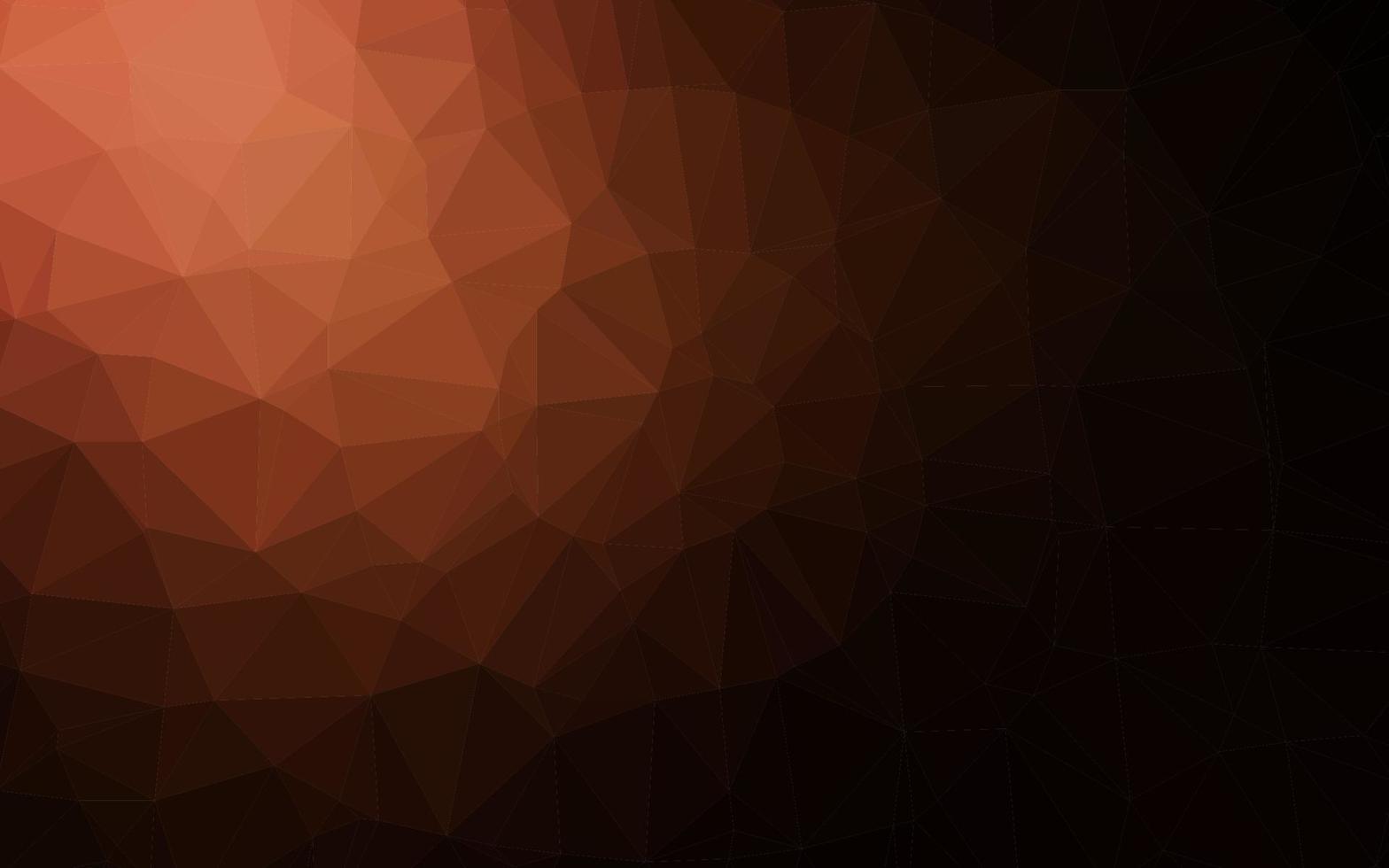 Dark Red vector shining triangular pattern.