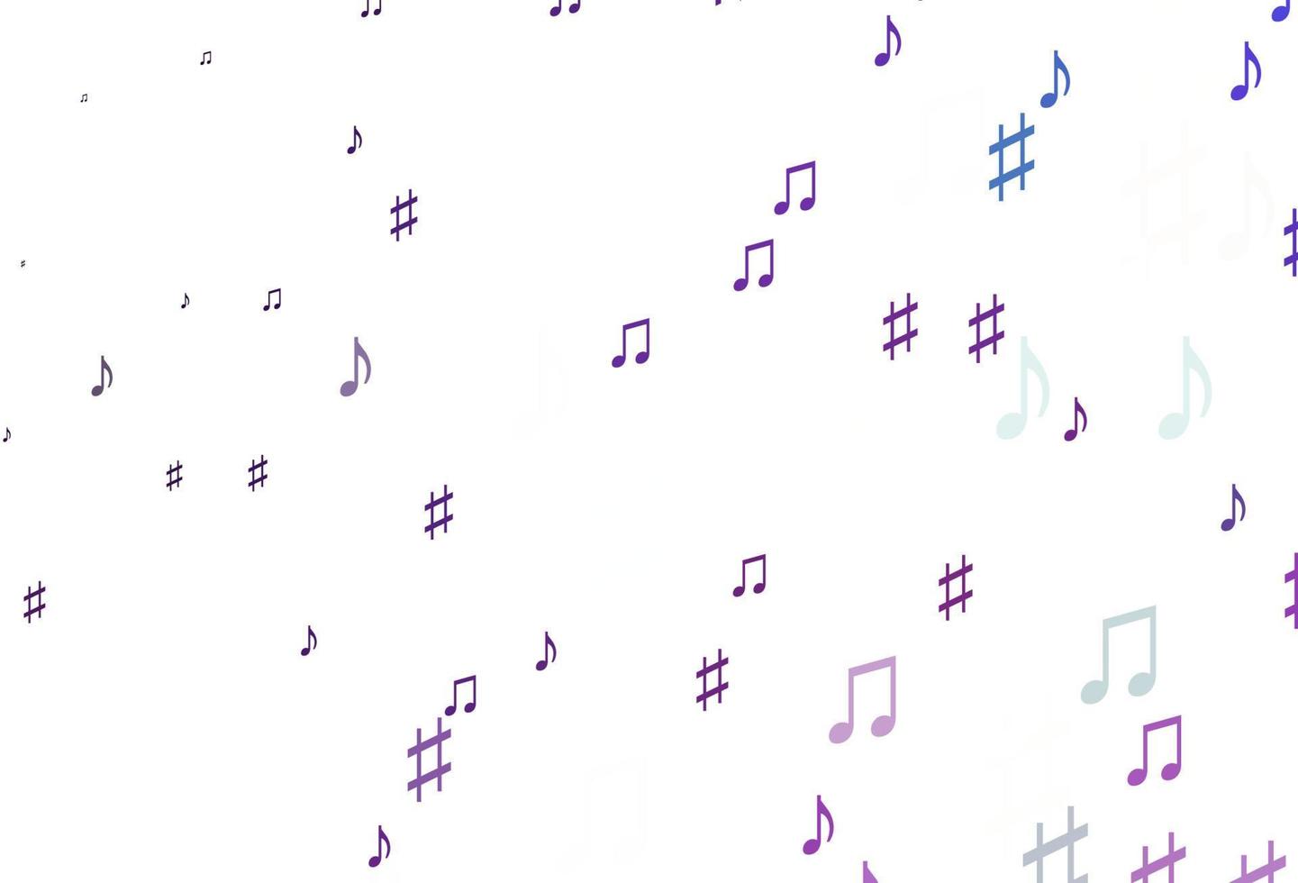 Light Purple vector pattern with music elements.