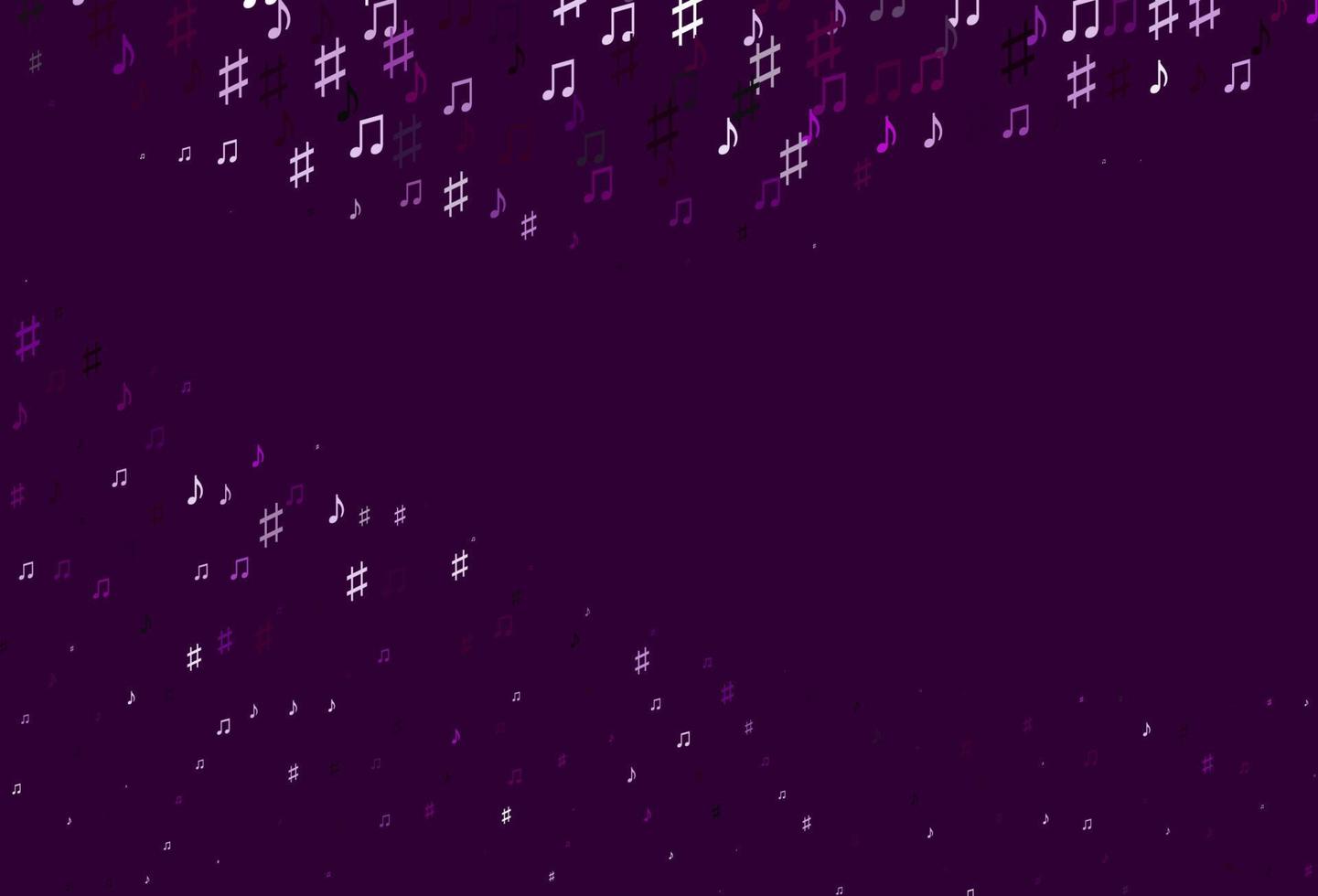 Light Purple vector backdrop with music notes.