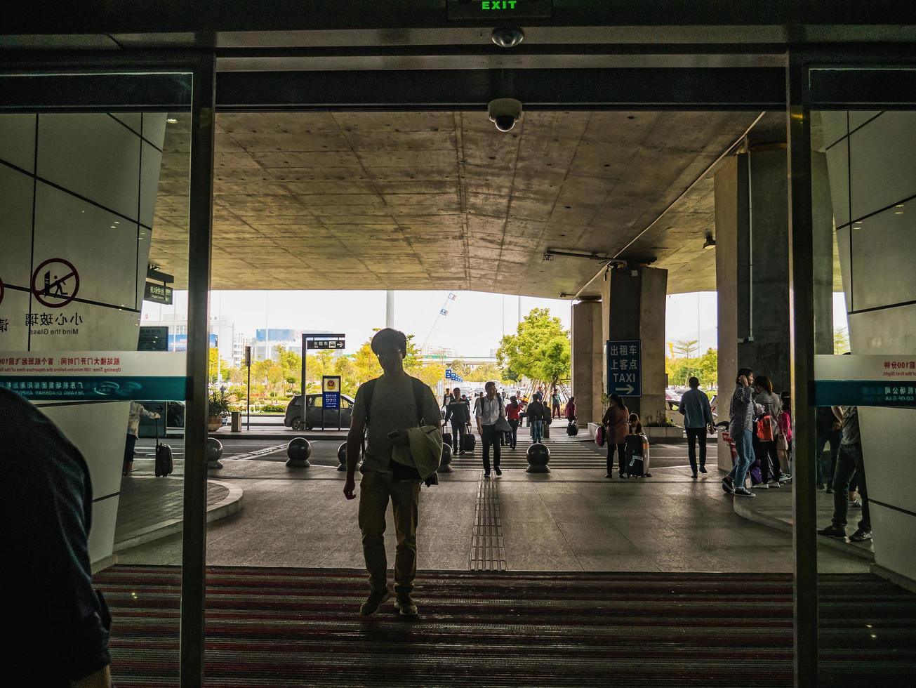 shantou.china-30 march 2018.Tourist in shantou internation airport at china.shantou city guangdong china photo