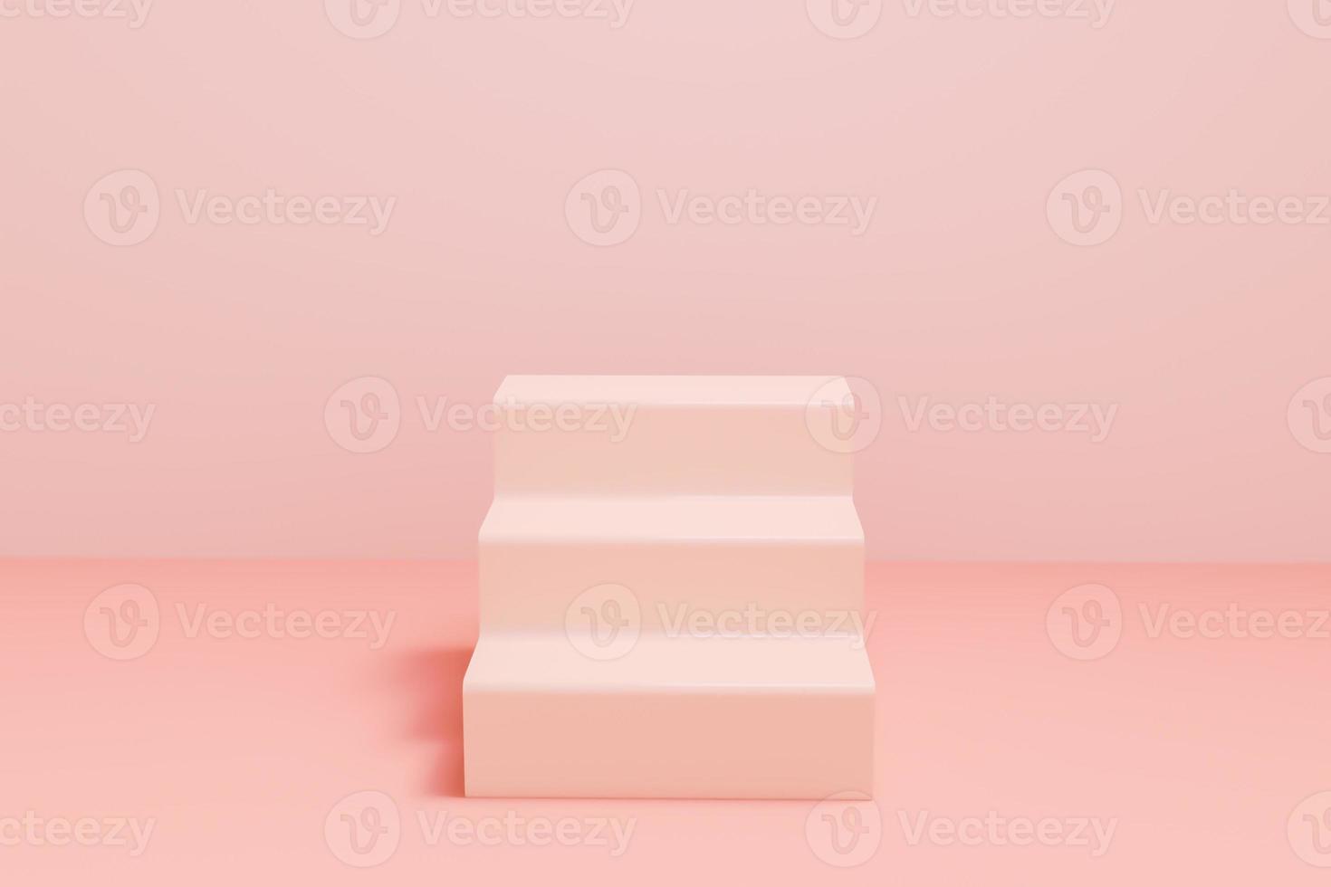 3D rendering scene with podium and abstract background. podium for cosmetic product presentation. photo