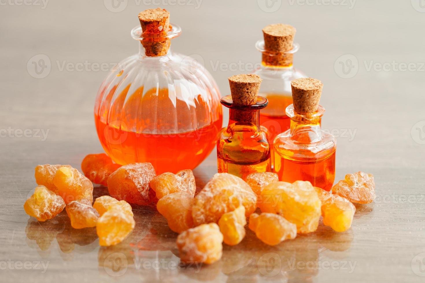 Frankincense or olibanum aromatic resin used in incense and perfumes. photo