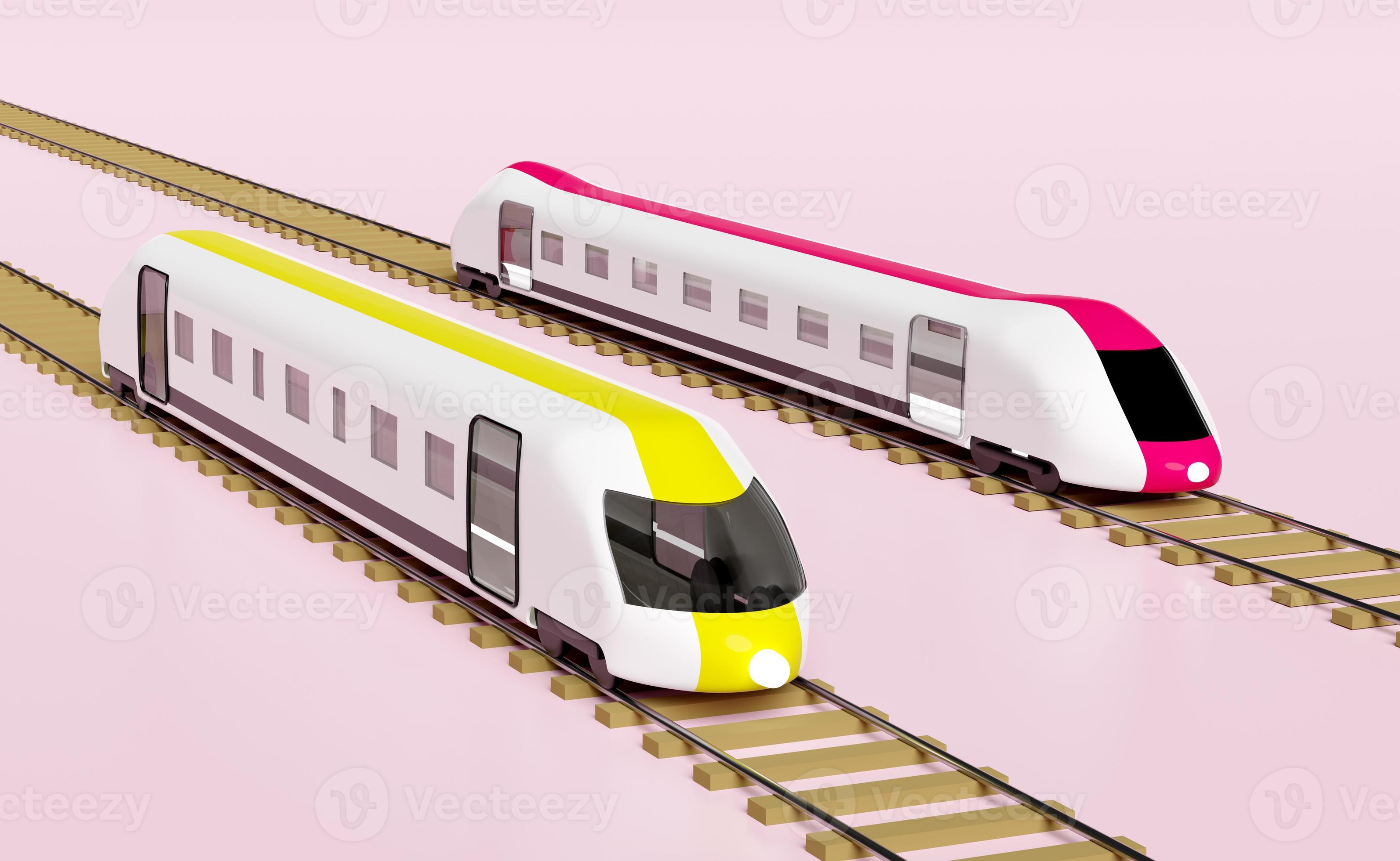 3d two bullet train cartoon with railroad tracks, sky train transport toy, summer travel service, planning traveler tourism train isolated on pink background. 3d render illustration, clipping path 12347057 Stock Photo at 3d two bullet train cartoon with railroad tracks, sky train transport toy, summer travel service, planning traveler tourism train isolated on pink background. 3d render illustration, clipping path 12347057 Stock Photo at