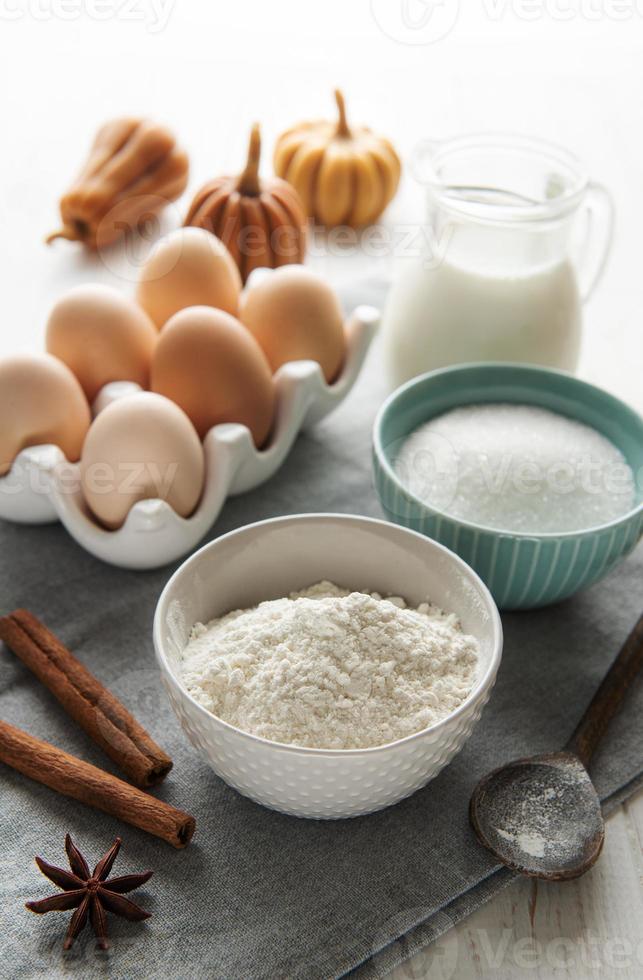 Preparing dough for baking photo