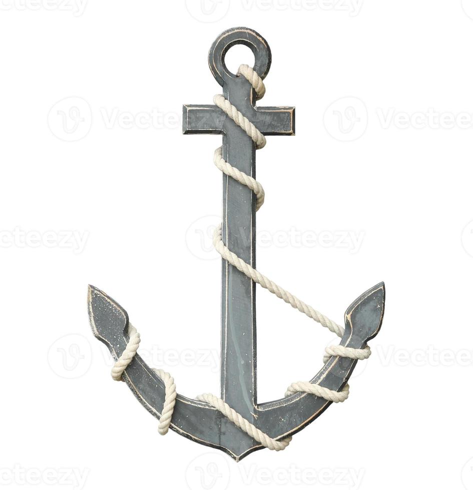 Old anchor isolated on white background with clipping path photo