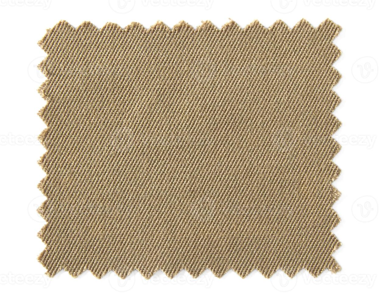 brown fabric swatch samples isolated on white background photo