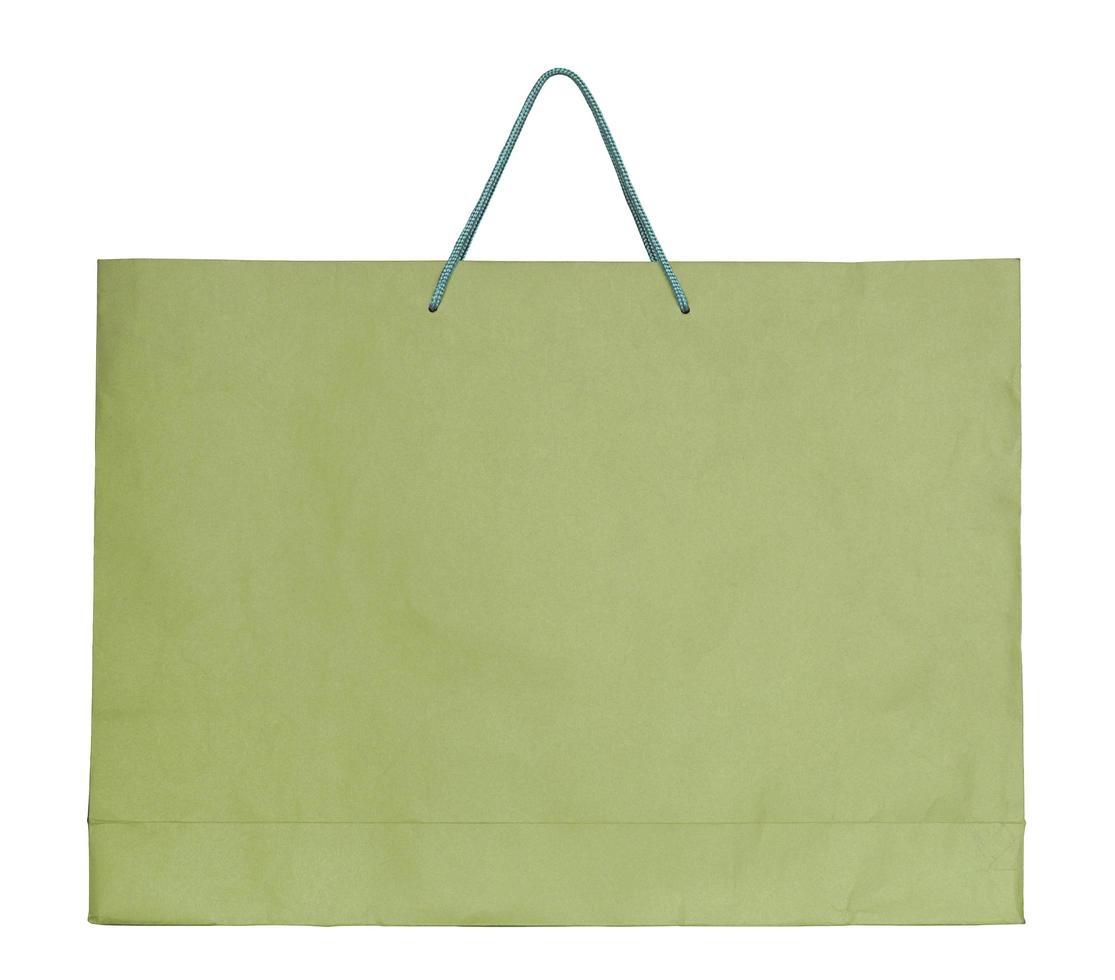 shopping paper bag isolated on white with clipping path photo