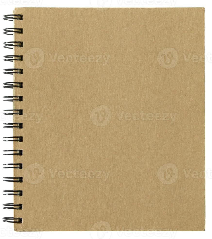 blank notebook cover isolated on white background with clipping path photo